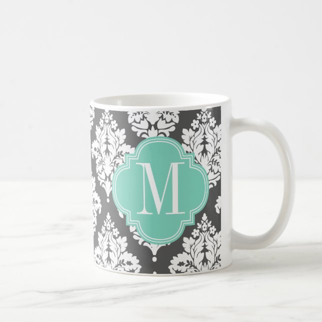 Mug Coutume élégante de charbon de bois et d'Aqua de (Droite)