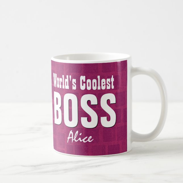 Mug Coutume fuchsia V21D de briques du PATRON le plus (Droite)