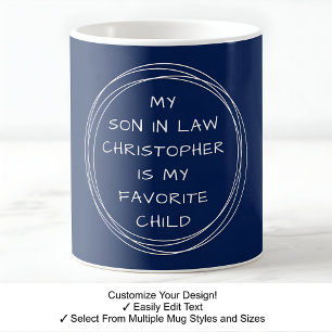 Mug Coutume, Gendre, Noël, Anniversaire, Marine C41