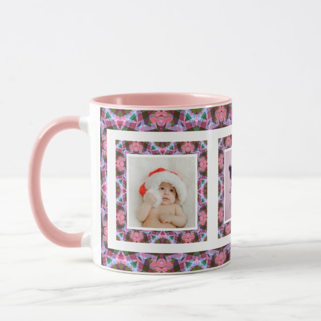 Mug Coutume rose automne automne Motif de Noël Photo (Gauche)