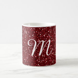 Mug Coutume rouge de parties scintillantes de