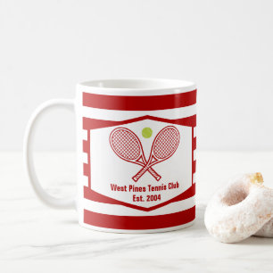 Mug Coutume Tennis Country Club Red Stried