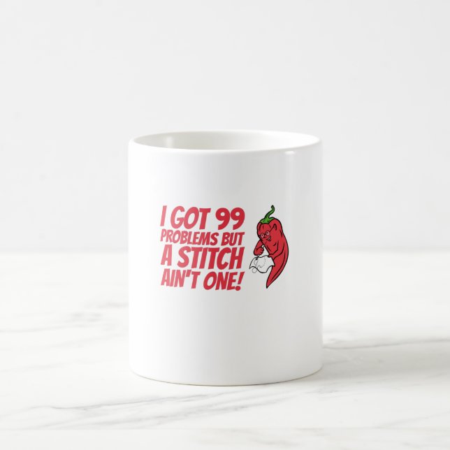 Mug Couture - J'ai eu 99 problèmes mais un coup n'est  (Centre)