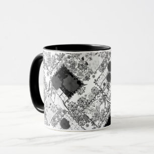 Mug Couture rétro vintage sans couture fleurs patchwor