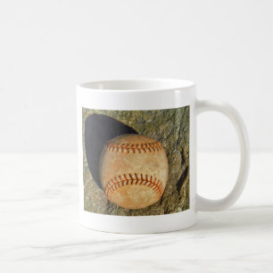 Mug Couture rouge vintage de baseball blanc