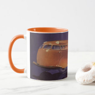 Mug Couvercle de Magazine automobile vintage, voiture