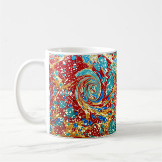 Mug Couvercle en papier marbré victorien coloré