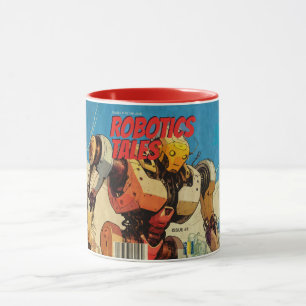 Mug Couverture de bande dessinée de robot de science-f