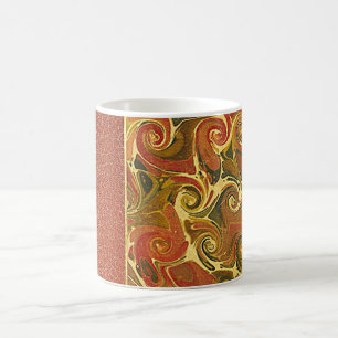 Mug Couverture de livre antique, motif en spirale orné
