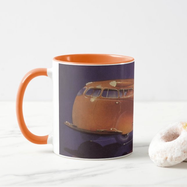 Mug Couverture de magazine automobile vintage, voiture (Avec donut)