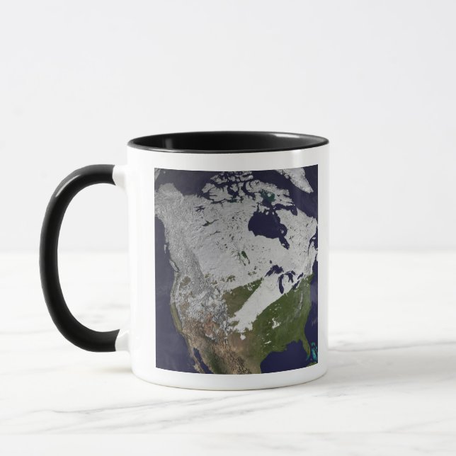 Mug Couverture de neige d'hiver dans l'hémisphère nord (Gauche)