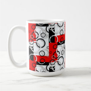 Mug Couverture Sherpa Cercles Rouge Noir