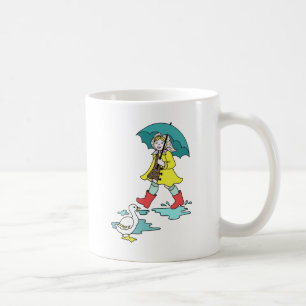 Mug Couvre-chaussures rouges de jour pluvieux avec le
