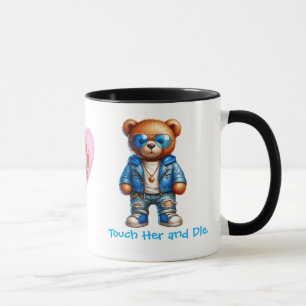 Mug Couvre-la et meurs Livre Petit ami Ours en peluche