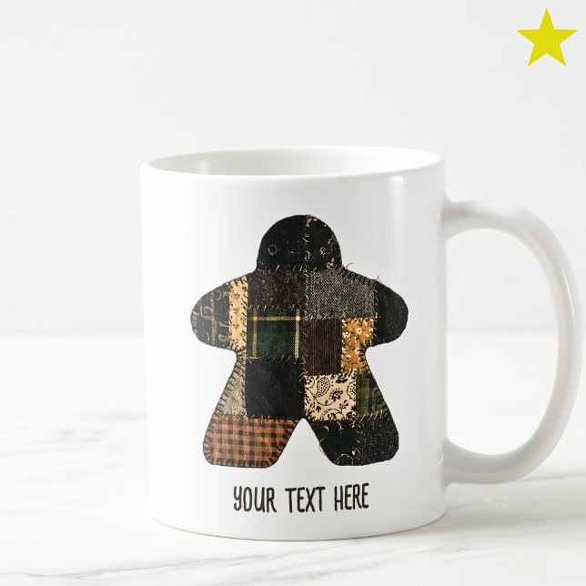 Mug Couvre-lit Patchwork d'Automne Douillet Meeple Jeu (Créateur téléchargé)