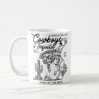 Mug Cow-boys Et Tequila Texas Cheval À Cheval Country 