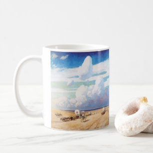 Mug Cow-boys western vintage, chariots bâchés par Wyet