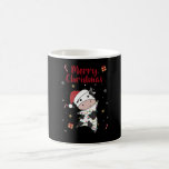 Mug Cow Cheerful Christmas Winter Animals Cows<br><div class="desc">The cow at Christmas with fairy lights. Funny animals with gifts and snow for the holidays. Also funny for Christmas in July. Cows are cute animals and perfect for Christmas.</div>