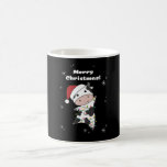 Mug Cow Cheerful Christmas Winter Animals Cows<br><div class="desc">The cow at Christmas with fairy lights. Funny animals with gifts and snow for the holidays. Also funny for Christmas in July. Cows are cute animals and perfect for Christmas.</div>
