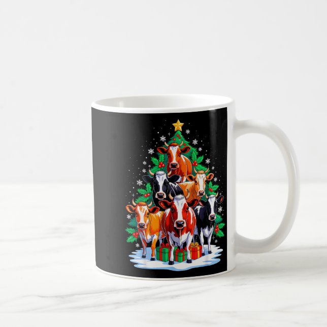 Mug Cow Tree Christmas Cow Lover Xmas Squad Men Women  (Droite)