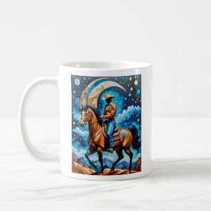 Mug Cowboy céleste Western Night Sky Horse Art Tee