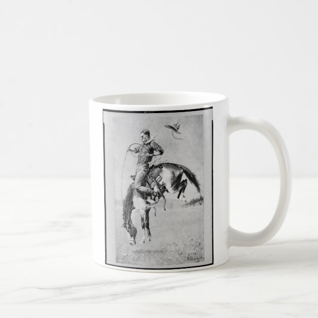 Mug Cowboy de Frederic Remington sur Bronco (Droite)