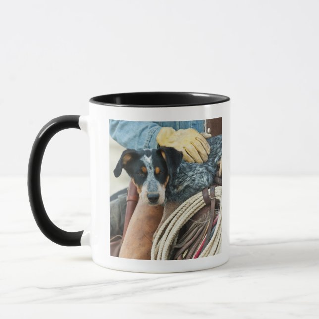 Mug Cowboy et chien sur le cheval (Gauche)