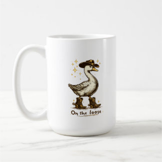 Mug Cowboy Goose On the Loose Funny Western Art