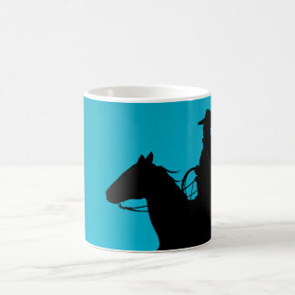 Mug Cowboy & Horse Silhouette sur Turquoise