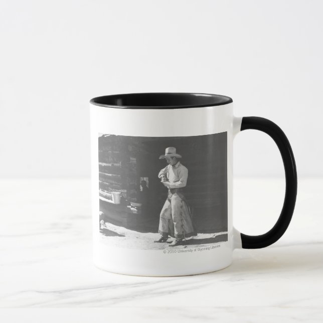 Mug Cowboy mangeant d'un beurre d'arachide Can. de (Droite)