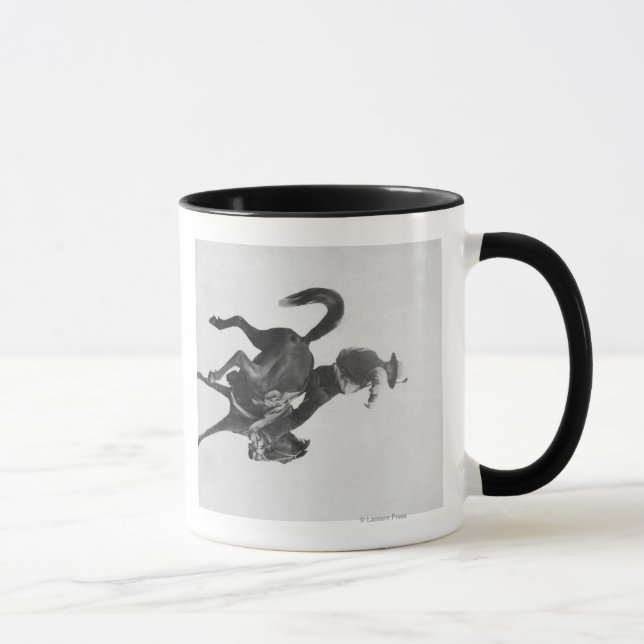 Mug Cowboy Ned Coy Riding Bucking Bronco Nommé (Droite)