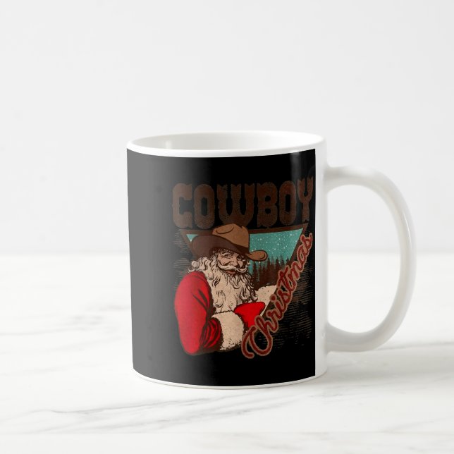 Mug Cowboy Santa Claus Merry Christmas Western Country (Droite)