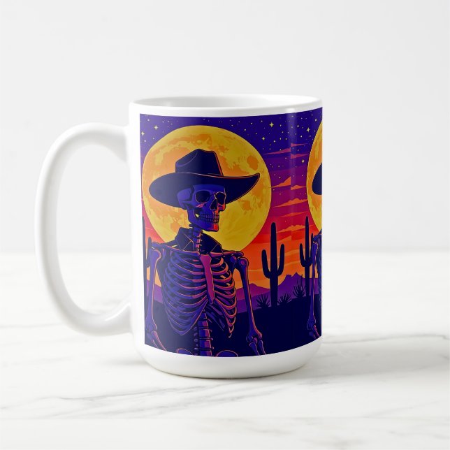 Mug Cowboy Skeleton Under the Desert Moon (Gauche)