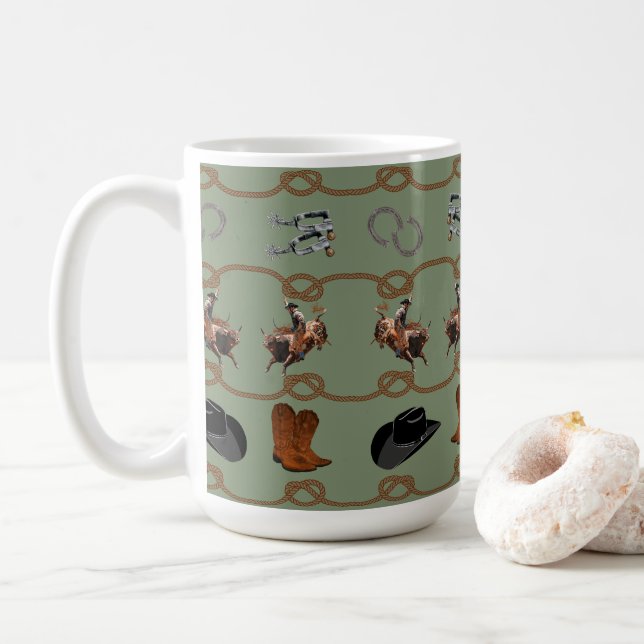 Mug Cowboy Western Country  (Avec donut)