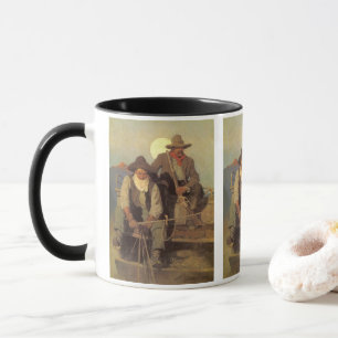 Mug Cowboys Vintage, l'estrade de paye par NC Wyeth