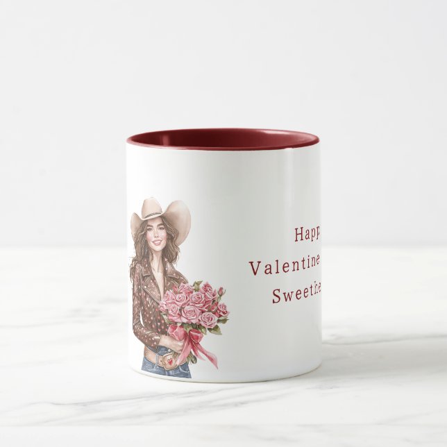 Mug Cowgirl Roses Roses Saint-Valentin (Centre)