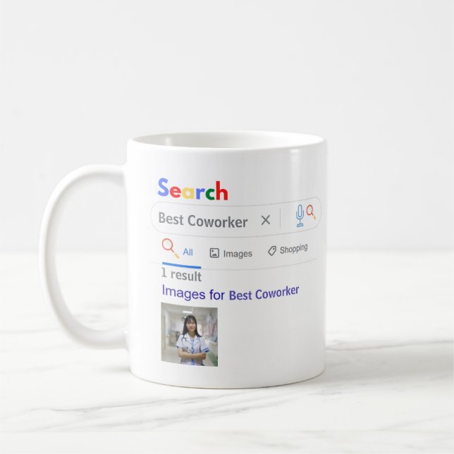Mug COWORKER GIft FUNNY MEILLEUR moteur de recherche d (Gauche)