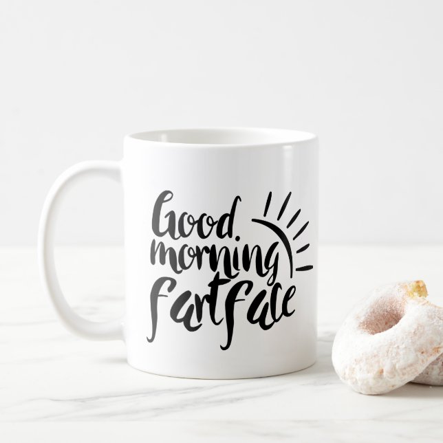 Mug Coworker, soleil matin, cadeau de café humoristiqu (Avec donut)