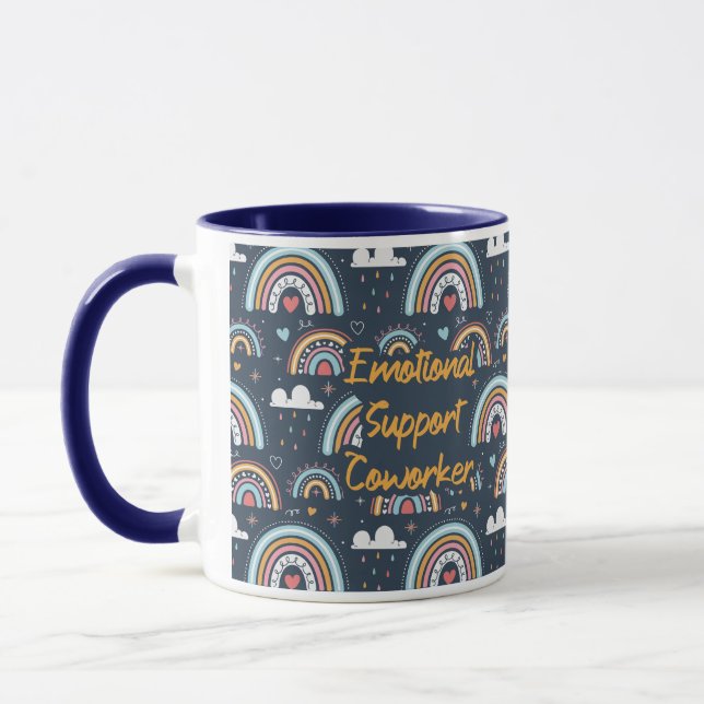 Mug Coworker Support Emotionnel. Cadeau Coworker (Gauche)