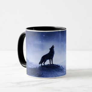 Mug Coyote du Sud-Ouest hurlant la nuit Café