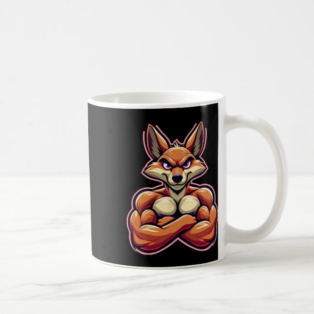 Mug Coyote Flexing Muscles Van Lover Bodybuilding Gym (Droite)