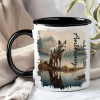 Coyote par réflexion de Mountain Lake