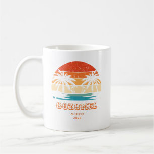 Mug Cozumel Mexique Coucher de soleil vintage Assorti