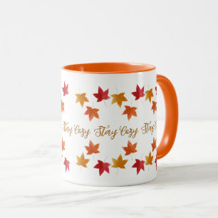 Mug Cozy automne & feuilles d'automne rustique