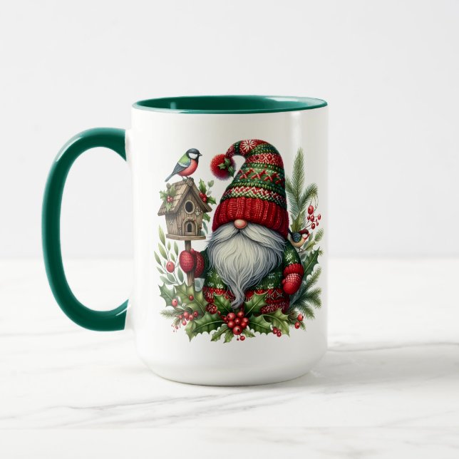 Mug Cozy Christmas Gnome Art – Festive Holiday (Gauche)