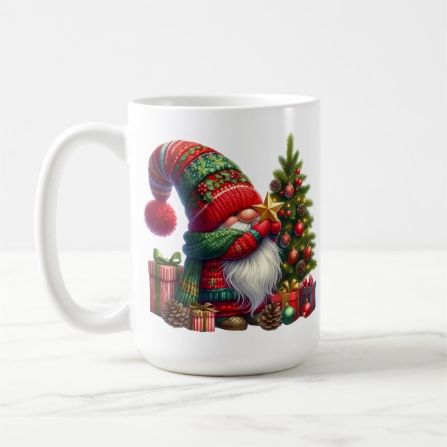Mug Cozy Christmas Gnome Art – Festive Holiday (Gauche)