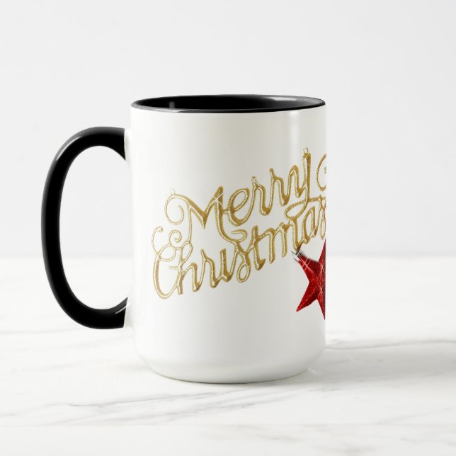 Mug Cozy Christmas t tshirt with Santa Claus Design (Gauche)