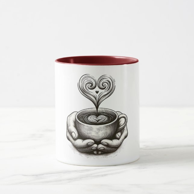 ☕ Mug Cozy Mains & Cœur ☕ (Centre)