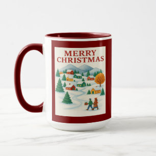 Mug Cozy Noël Village d'Hiver de Noël