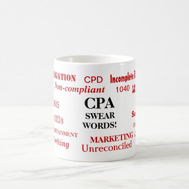Mug CPA jurer des mots désagréablement drôle CPA Idée  (Centre)